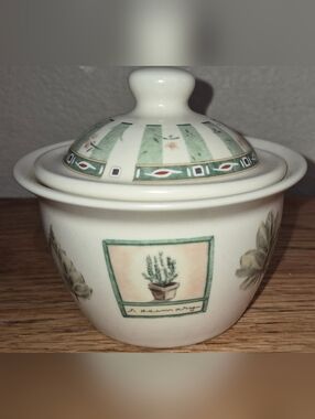 Pfaltzgraff Naturewood Covered Sugar Bowl, Like NEW!